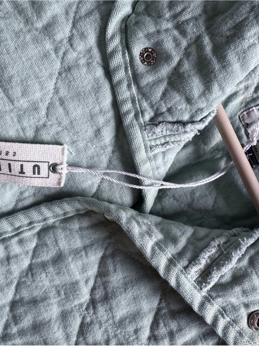 Utility Canvas Quilted Snap Jacket BNWT!